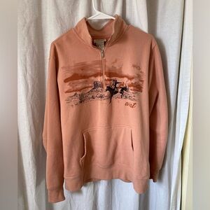 salmon ariat quarter zip